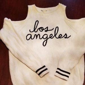 Forever 21 Knit Sweater Peekaboo Shoulders